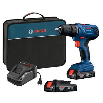 BOSCH 18V Compact 1/2" Drill/Driver Kit with (2) 1.5 Ah Slim Pack Batteries GSR18V-190B22