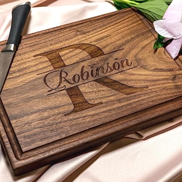 Personalized Cutting Board, Custom Wedding, Anniversary or Housewarming Gift Idea, Wood Engraved Cha...