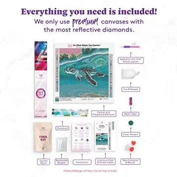 Tropical Sea Turtle Diamond Painting Kit for All Ages