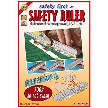Metal Crafting Ruler 18 inch for Safe Measurements and Cutting
