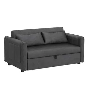 HomSof Modern Convertible Sofa Bed with 2 Pillows