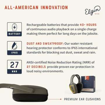 Elgin Rampage Bluetooth Hearing Protection Headphones