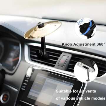 Golden Car Crash Cymbal Air Vent - Fun & Unique Clip-On Accessory for Car