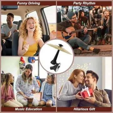 Gold Car Cymbal Air Vent - Fun Clip-On Mini Cymbal