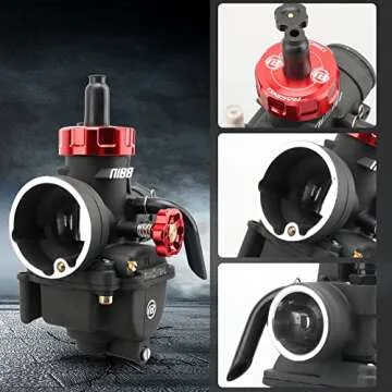 NIBBI 26mm Carburetor with Carb Jets for 4 Stroke 150cc-200cc Engines Motorcycle, Fit For YAMAHA Honda Apollo Dirt Bike Mini Bike SSR TTR KYMCO SYM TAOTAO GY6 Scooter Moped