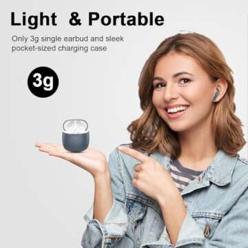 Wireless Earbuds, Bluetooth 5.3 Headphones in Ear with Noise Cancelling Mic, Bluetooth Earbuds Stereo Bass, IP7 Waterproof Sports Earphones, 32H Playtime USB C Charging Ear Buds Gray for Android iOS