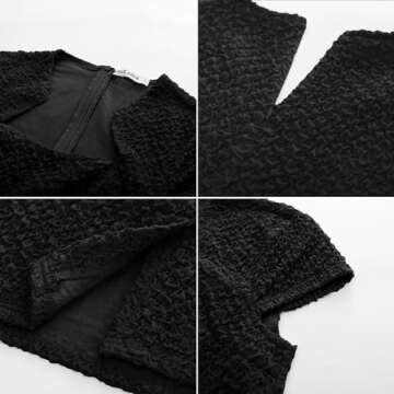 Womens Work Dress Bodycon Midi Pencil Dress for Office School Black