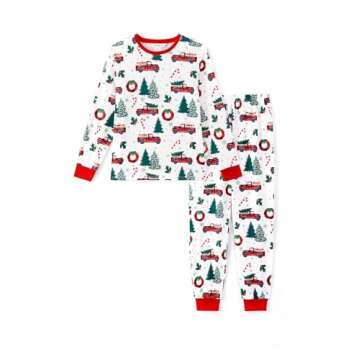 PATPAT Family Matching Christmas Pajamas for Family Tree Car Print Xmas Top Tee and Bottom Sets for ...