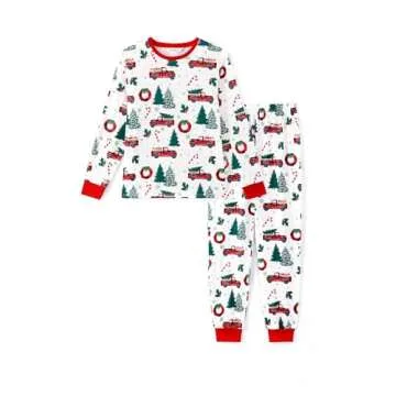 PATPAT Family Matching Christmas Pajamas for Family Tree Car Print Xmas Top Tee and Bottom Sets for ...