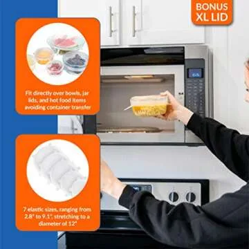 Modfamily Silicone Stretch Lids for Reusable Food Storage Solution