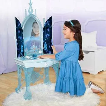 Disney Frozen 2 Elsa's Enchanted Ice Vanity, Includes Lights, Iconic Story Moments & Plays Vuelie and Into The Unknown for Ages 3+