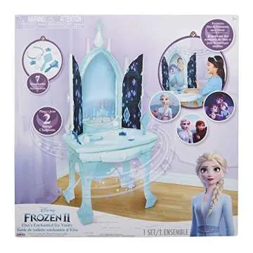Disney Frozen 2 Elsa's Enchanted Ice Vanity, Includes Lights, Iconic Story Moments & Plays Vuelie and Into The Unknown for Ages 3+