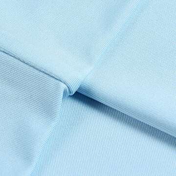 Artfish Women's Sleeveless Strappy Seamless Crop Tank Tops Square Neck Workout Fitness Basic Cropped Camis (Light Blue, L)