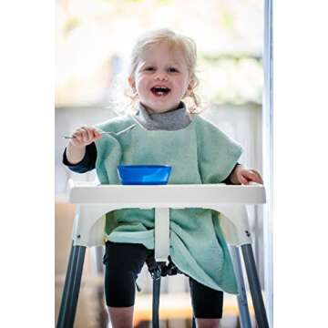 MATZ Terry Towel Slip On Toddler Bibs | Full Coverage Pullover Bibs For Babies | Ultra Absorbent 100% Cotton Bibs | Baby Bibs For Drooling And Teething | Unisex Baby Bibs With Soft Ribbed Neck