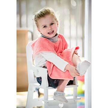 MATZ Terry Towel Slip On Toddler Bibs | Full Coverage Pullover Bibs For Babies | Ultra Absorbent 100% Cotton Bibs | Baby Bibs For Drooling And Teething | Unisex Baby Bibs With Soft Ribbed Neck