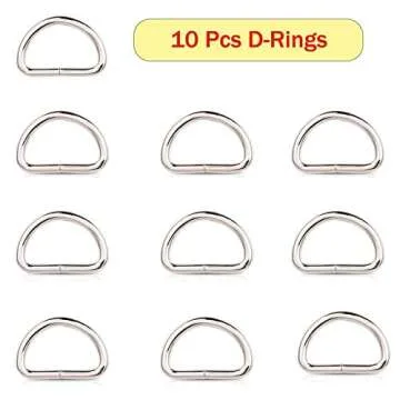 JAKAGO Swivel Lobster Clasps Clips Lanyard Snap Hook and Slide Buckles and Metal D Ring Semi-Circular D Ring for Handbag Bags Cat Dog Collar Buckles Ring Hand DIY Accessories Dog Leash Hardware Craft