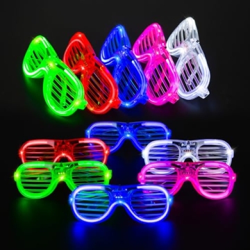 25 Packs LED Glasses - 5 Neon Colors for Vibrant Parties