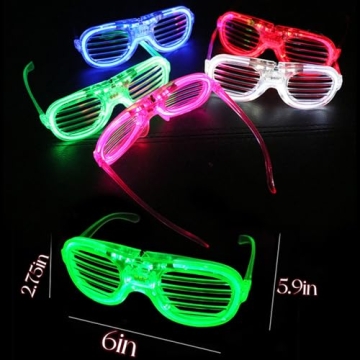 25 Packs LED Glasses in 5 Colors for Parties