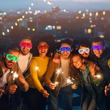 25 Packs LED Glasses in 5 Colors for Parties