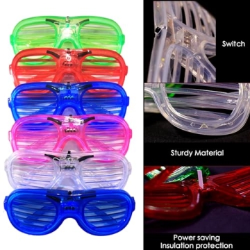 25 Packs LED Glasses in 5 Colors for Parties