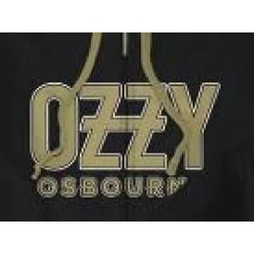 2Bhip Ozzy Osbourne No More Tours Front & Back Print Adult Zip Up Long Sleeve Hoodie Sweatshirt - Black - Medium