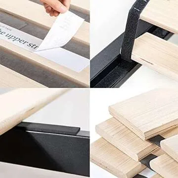 Zinus Heavy Duty Low Profile Platforma Metal Bed Frame, Full, Black