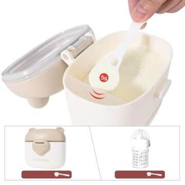 Bebamour Baby Formula Dispenser On The Go, Formula Container to Go, Formula Holder for Travel, Candy...