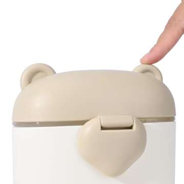 Bebamour Baby Formula Dispenser On The Go, Formula Container to Go, Formula Holder for Travel, Candy Fruit Snack Storage Container with Scoop and Leveller (Coffee)
