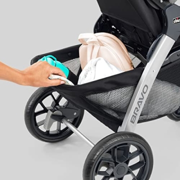 Chicco Bravo LE ClearTex Quick-Fold Stroller Pewter Grey