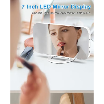 7" LED Mirror Digital Alarm Clock with 2 USB Ports