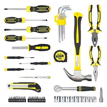 DOWELL 61-Piece Tool Set Kit - Mechanic Tool Set with Storage Case