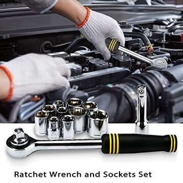 DOWELL 61-Piece Mechanic Tool Set with Portable Case