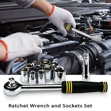 DOWELL 61-Piece Mechanic Tool Set with Portable Case