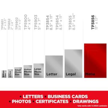 Scotch Thermal Laminating Pouches, Legal Size 11 x 17 Inches, 25 Pack Laminating Sheets, 3 Mil, Education Supplies & Craft Supplies, For Use With Thermal Laminators