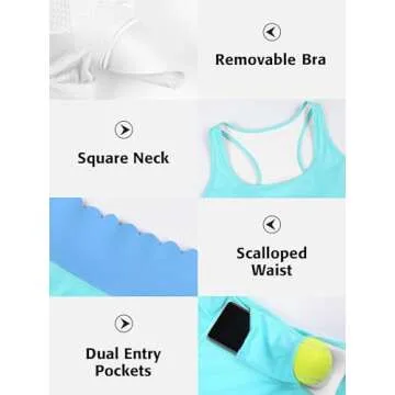 ATTRACO Women's Tennis Dress Stylish Sports Dress Set