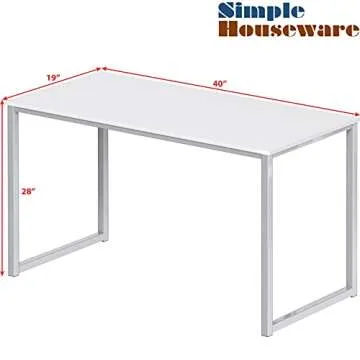 SHW Home Office 40-Inch Computer Desk in White