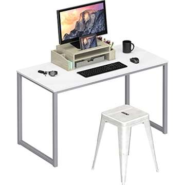 SHW Home Office 40-Inch Computer Desk, White