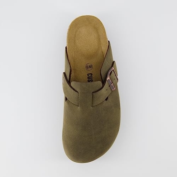 CUSHIONAIRE Women's Cork Footbed Clogs – Vegan Leather Comfort