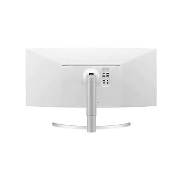 LG 38WN95C-W Monitor 38" 21:9 Curved UltraWide QHD+ (3840 x 1600) Nanio IPS Display, Thunderbolt 3, 1ms Response Time, 144Hz Refresh Rate, NVIDIA G-SYNC, AMD FreeSync -White/Silver