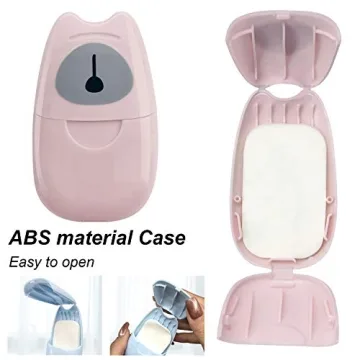 NANASO 4 Boxs(200 Sheets) Paper Soap,Mini Portable Travel Soap Paper Sheets,Disposable Soap Paper for Outdoor,Camping, Hiking,Hand Washing Bath Scented Paper Soap