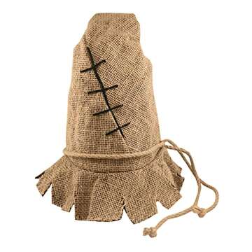 Nicky Bigs Novelties Unisex Adult Brown Burlap Straw Scarecrow Costume Hat - Harvest Witch Wizard Hats, One Size