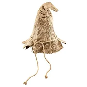 Nicky Bigs Novelties Unisex Adult Brown Burlap Straw Scarecrow Costume Hat - Harvest Witch Wizard Hats, One Size