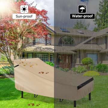 NEVERLAND Patio Lounge Chair Cover - Waterproof & Secure