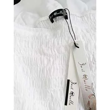 Just Quella Women's Summer Cover Up Strapless Dresses Solid Tube Top Beach Mini Dress (S, White)