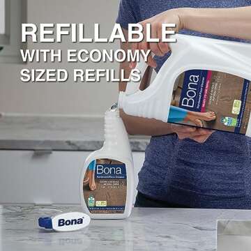 Bona Hardwood Floor Cleaner Spray - 32 fl oz - Unscented - Residue-Free Household Floor Cleaning Solution for Wood Floors