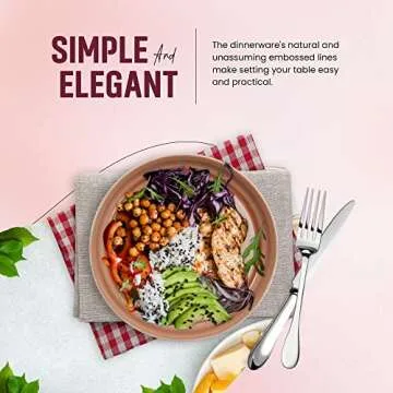 American Atelier 9-Inch Pasta Bowl (Set of 4) - 42 oz Wide Shallow Porcelain Low Dinner Bowls, Stylish & Modern Dinnerware for Serving at Home, Restaurants, First Apartment, College Dorms (Blush)