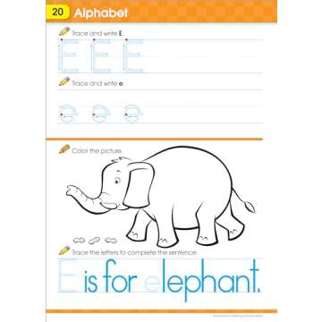 School Zone - Get Ready for Kindergarten Workbook - 256 Pages, Ages 5 to 6, Alphabet, ABCs, Letters, Tracing, Printing, Numbers 0-20, Early Math, Shapes, Patterns, Comparing, and More