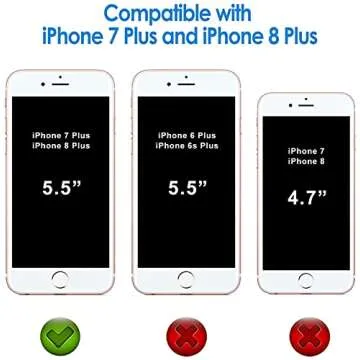 JETech Case for iPhone 8 Plus and iPhone 7 Plus 5.5-Inch, Non-Yellowing Shockproof Phone Bumper Cove...