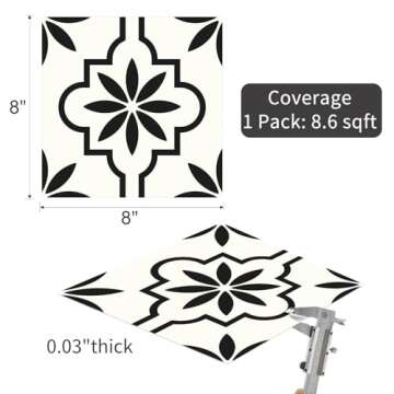 MORCART 20PCS Peel and Stick Floor Tiles - Waterproof DIY Vinyl Flooring for Every Room
