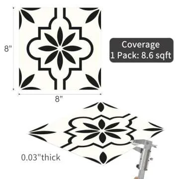 MORCART 20PCS Peel and Stick Floor Tiles - Waterproof DIY Vinyl Flooring for Every Room